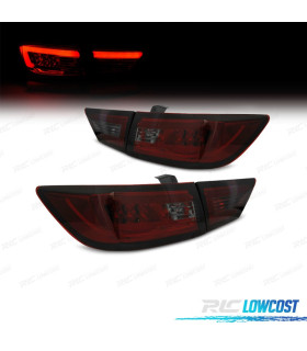 FAROLINS TRASEIROS PARA RENAULT CLIO 4 13-16 LIGHT BAR FUNDO VERMELHO FUMADO