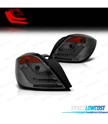 FAROLINS TRASEIROS OPEL ASTRA H GTC 04-09 LIGHT LED BAR FUNDO CROMADO FUMADO