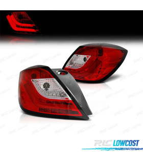 FAROLINS TRASEIROS OPEL ASTRA H GTC 04-09 LIGHT BAR FUNDO VERMELHO CROMADO