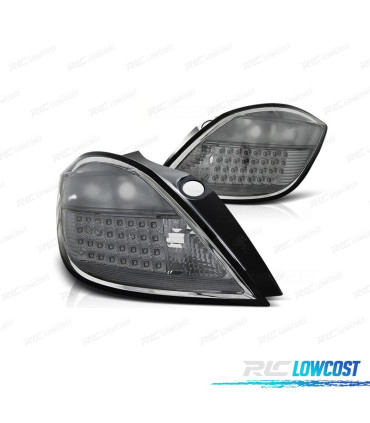 FAROLINS TRASEIROS PARA OPEL ASTRA H 04-09 LED FUNDO CROMADO FUMADO