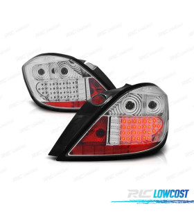 FAROLINS TRASEIROS PARA OPEL ASTRA H 04-09 LED FUNDO CROMADO