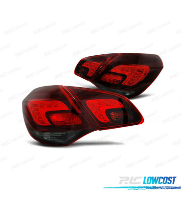 FAROLINS TRASEIROS PARA OPEL ASTRA J 09- LED FUNDO VERMELHO FUMADO