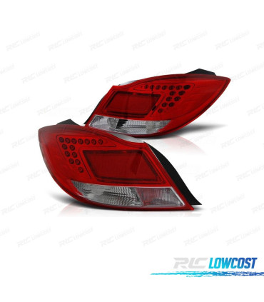 FAROLINS TRASEIROS PARA OPEL INSIGNIA 08-13 LED VERMELHO CROMADO