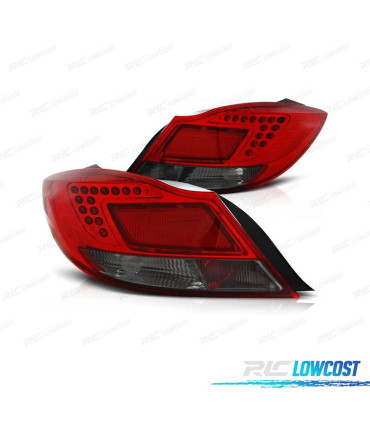 FAROLINS TRASEIROS PARA OPEL INSIGNIA 08-13 LED VERMELHO CROMADO