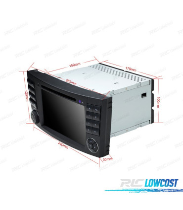 AUTO RADIO TIPO OEM 7" PARA MERCEDES CL. E W211 CLS W219 USB GPS TACTIL HD
