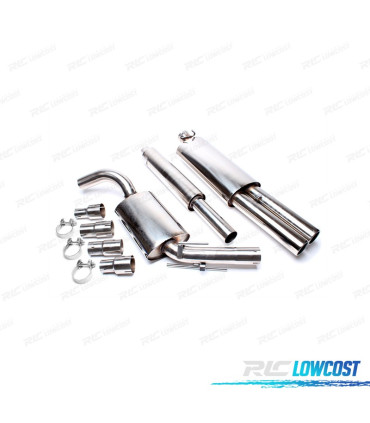 LINHA DE ESCAPE EM INOX PARA VOLKSWAGEN VW GOLF MK2 II 83-91