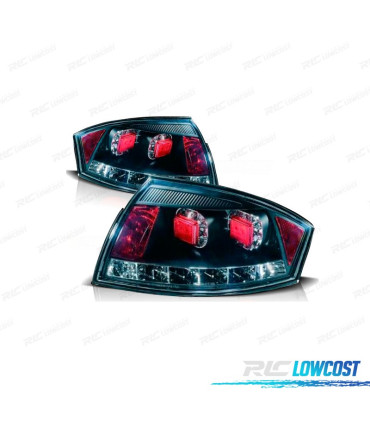 FAROLINS TRASEIROS LED AUDI TT 98-05 FUNDO PRETO LOOK LEXUS