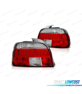 FAROLINS TRASEIROS BMW E39 00-03 LED VERMELHO BRANCO