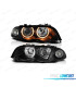 FARÓIS BMW E46 BERLINA 98-01 ANGEL EYES FUNDO PRETO