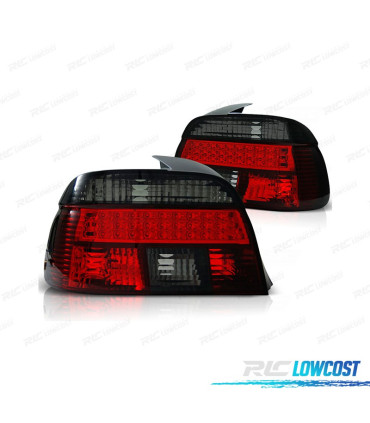FAROLINS TRASEIROS BMW E39 95-00 LED FUMADO VERMELHO