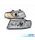 FARÓIS COM LUZ DIURNA LED AUDI A4 B5 99-00 FUNDO CROMADO