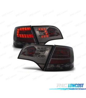 FAROLINS TRASEIROS LED AUDI A4 B7 AVANT 05-08 CROMADO ESCURECIDO