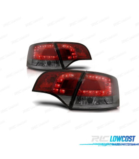 FAROLINS TRASEIROS LED AUDI A4 B7 05-08 AVANT VERMELHO BRANCO ESCURECIDOS