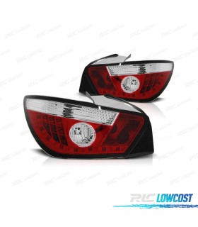 FAROLINS TRASEIROS LED SEAT IBIZA 3P 08-12 VERMELHO BRANCO