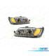 FARÓIS COM LUZ DIURNA LED PEUGEOT 306 93-97 FUNDO CROMADO