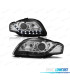 FARÓIS FRONTAIS AUDI A4 B7 04-07 LUZ DIURNA FUNDO PRETO CROMADO