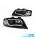 FARÓIS AUDI A6 4B 97-99 LUZ DIURNA TUBE LIGHT FUNDO NEGRO