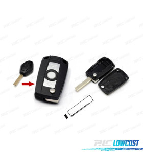 CARCAÇA CHAVES BMW E46 E38 E39 E60 E61 E53 E87 QUADRADA LAMINA LISA + CHIP