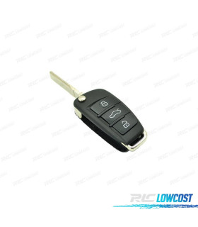 CARCAÇA CHAVES AUDI QUADRADA 3 BOTÕES LAMINA LATERAL