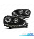 FARÓIS VOLKSWAGEN VW GOLF 5 03-08 JETTA 05-10 OLHOS DE ANJO LUZ DIURNA LED + CCFL FUNDO NEGRO