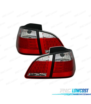 FAROLINS TRASEIROS BMW E61 VERMELHO CROMADO LED 03-07