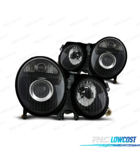 FARÓIS PROJETOR PARA MERCEDES E W210 99-02 VIDRO LISO