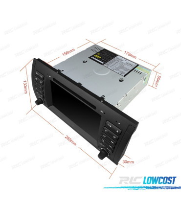 AUTO RADIO 2DIN 7" PARA BMW X5 E53 99-06 SERIE 5 E39 95-03 USB GPS TACTIL HD