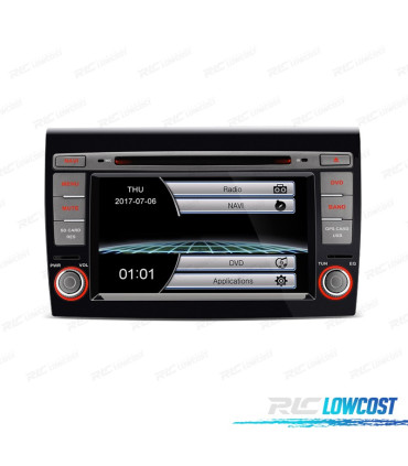 AUTO RADIO TIPO OEM PARA FIAT BRAVO 07-14 USB GPS TACTIL 7" HD