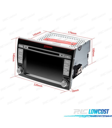 AUTO RADIO TIPO OEM PARA FIAT BRAVO 07-14 USB GPS TACTIL 7" HD