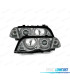 FARÓIS DIANTEIROS BMW E46 4 PORTAS 98-01 ANGEL EYES CFL FUNDO CROMADO H7-H7