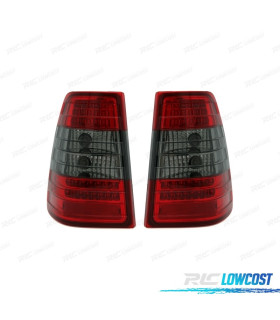 FAROLINS TRASEIROS LED MERCEDES E W124 KOMBI 85-95 VERMELHO AFUMADO