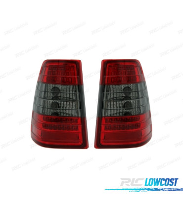 FAROLINS TRASEIROS LED MERCEDES E W124 KOMBI 85-95 VERMELHO AFUMADO
