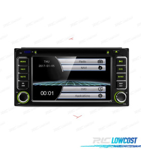 AUTO RADIO 2DIN GPS 6.2" HD TÁCTIL PARA TOYOTA BLUETOOTH USB SD