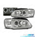 FARÓIS ANGEL EYES PEUGEOT 106 96-02 FUNDO CROMADO