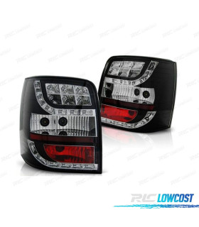 FAROLINS TRASEIROS PARA VOLKSWAGEN VW PASSAT B5 96-00 LED FUNDO PRETO