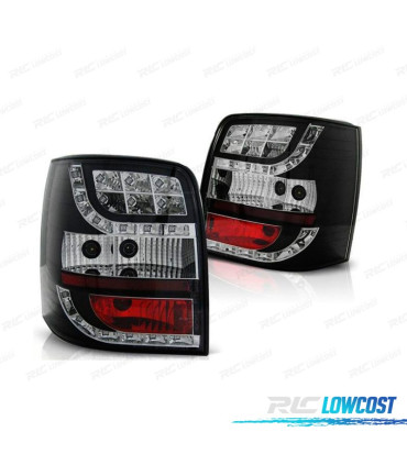 FAROLINS TRASEIROS PARA VOLKSWAGEN VW PASSAT B5 96-00 LED FUNDO PRETO