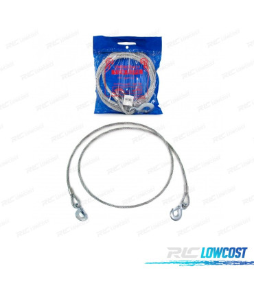 CABO DE AÇO PARA REBOQUE COM DOIS GANCHOS