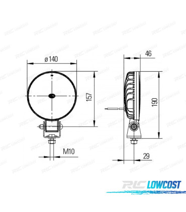 FARÓL DE TRABALHO ORIGINAL HELLA