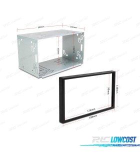 MOLDURA ARO ADAPTADOR AUTO RADIO 2DIN UNIVERSAL METALICA
