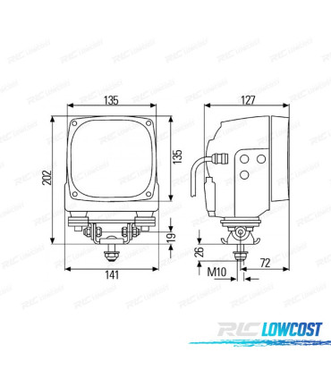 FARÓL DE TRABALHO ORIGINAL HELLA XENON