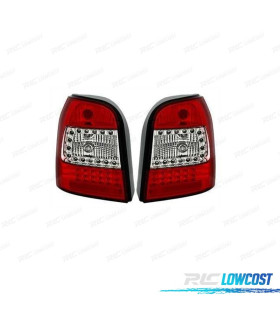 FAROLINS TRASEIROS LED AUDI A4 B5 AVANT 95-01 VERMELHO CROMADO