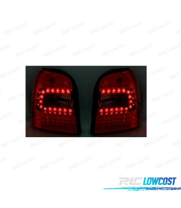 FAROLINS TRASEIROS LED AUDI A4 B5 AVANT 95-01 VERMELHO CROMADO