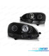 FARÓIS ANGEL EYES VOLKSWAGEN VW GOLF 5 MK V 03-09 FUNDO PRETO