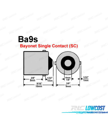 LÂMPADA LED BA9S T4W