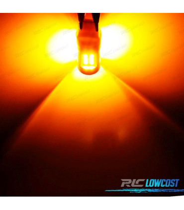 LÂMPADA LED T20 W21W AMBAR CANBUS