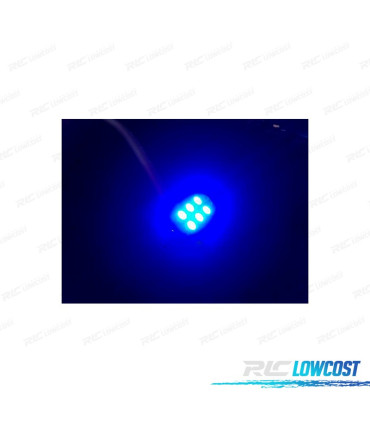 LÂMPADA LED AZUL C5W FESTOON 36 39 41MM