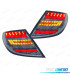 FAROLINS TRASEIROS PARA MERCEDES CLASSE C W204 07-11 LIGHT BAR DESIGN VERMELHO CROMADO
