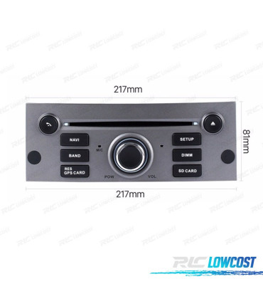 AUTO RÁDIO GPS 7" ANDROID 11 PARA PEUGEOT 407 04 – 10