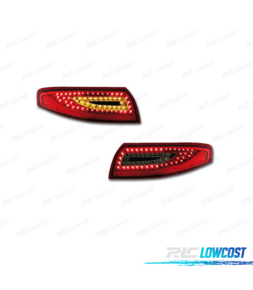 FAROLINS TRASEIROS PORSCHE 911 996 LED VERMELHO ESCURECIDO