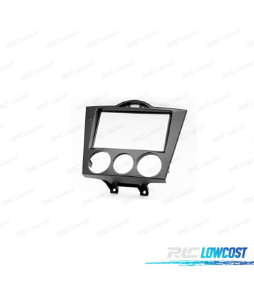 MOLDURA ADAPTADOR PRETO BRILHANTE PARA RADIO 2-DIN PARA MAZDA RX-8 03-08 AIRE ACONDICIONADO MANUAL